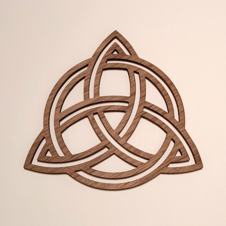 Trisquel Geometry Wooden Triquetra, Triquetra Wall Decor, Celtic Decor, Celtic Wall Art ...