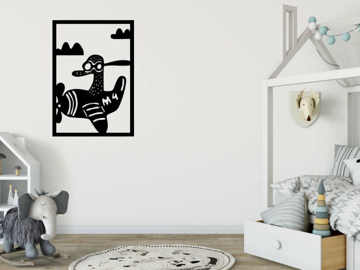 Déco Murale Chambre Style Scandinave Enfant Bébé Découpe Laser Bois 5mm Wall Art