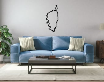 Corsican Wall Decor - Wall Hanging Isle of Beauty, Laser Cut Wall Art - Decor for Minimalist Interiors, Corsica Wall Art