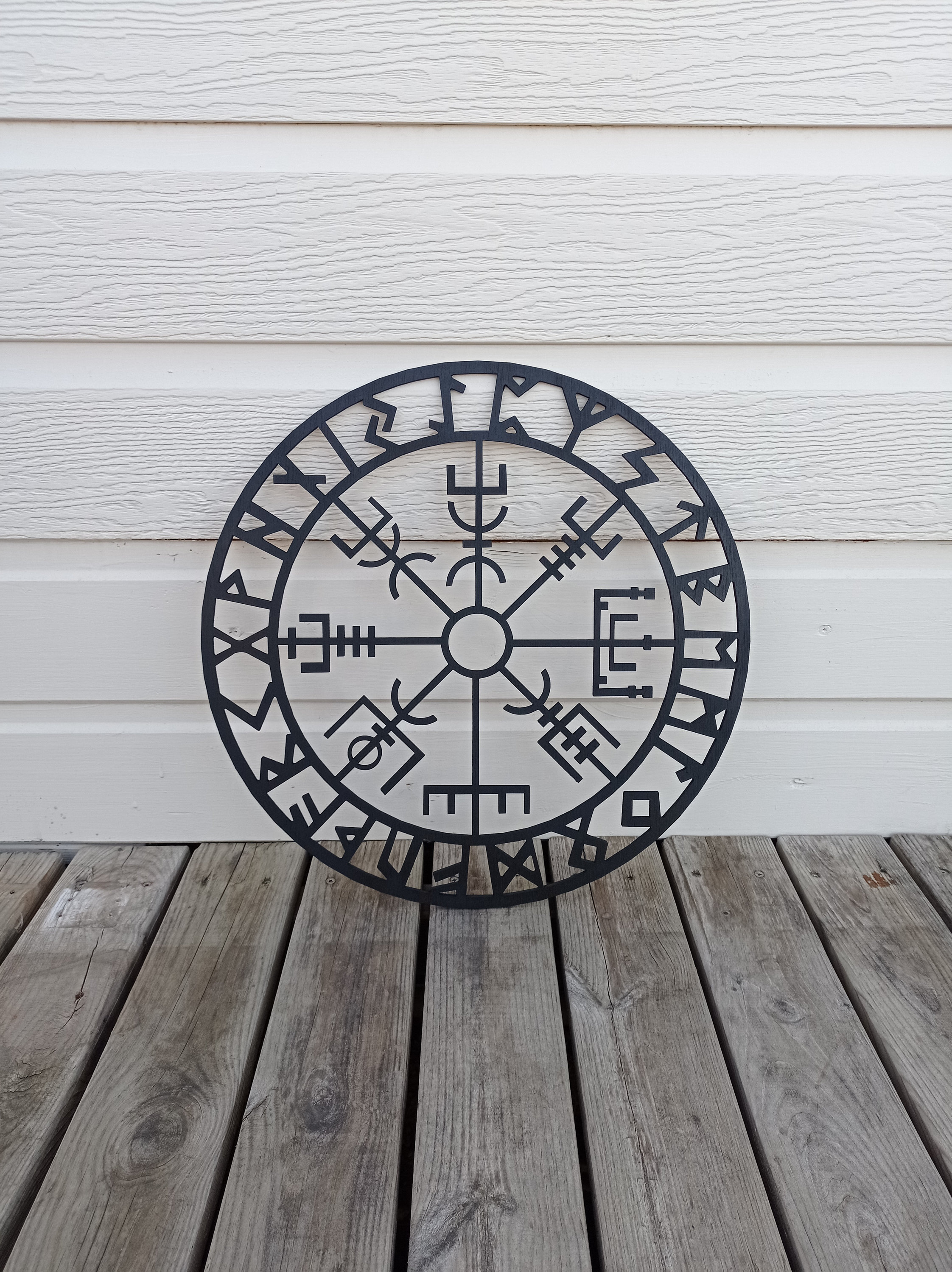 Déco Murale Vegvisir Découpe Laser 5mm