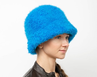 Blue Lambskin  Women's Hat