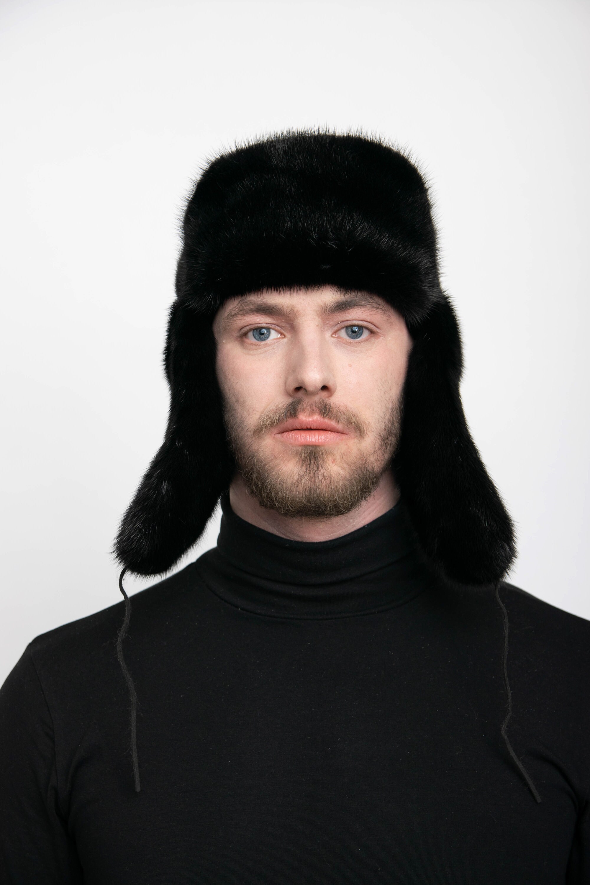 Men's Black Mink Full Fur Ushanka Hat, Top Quality - Etsy