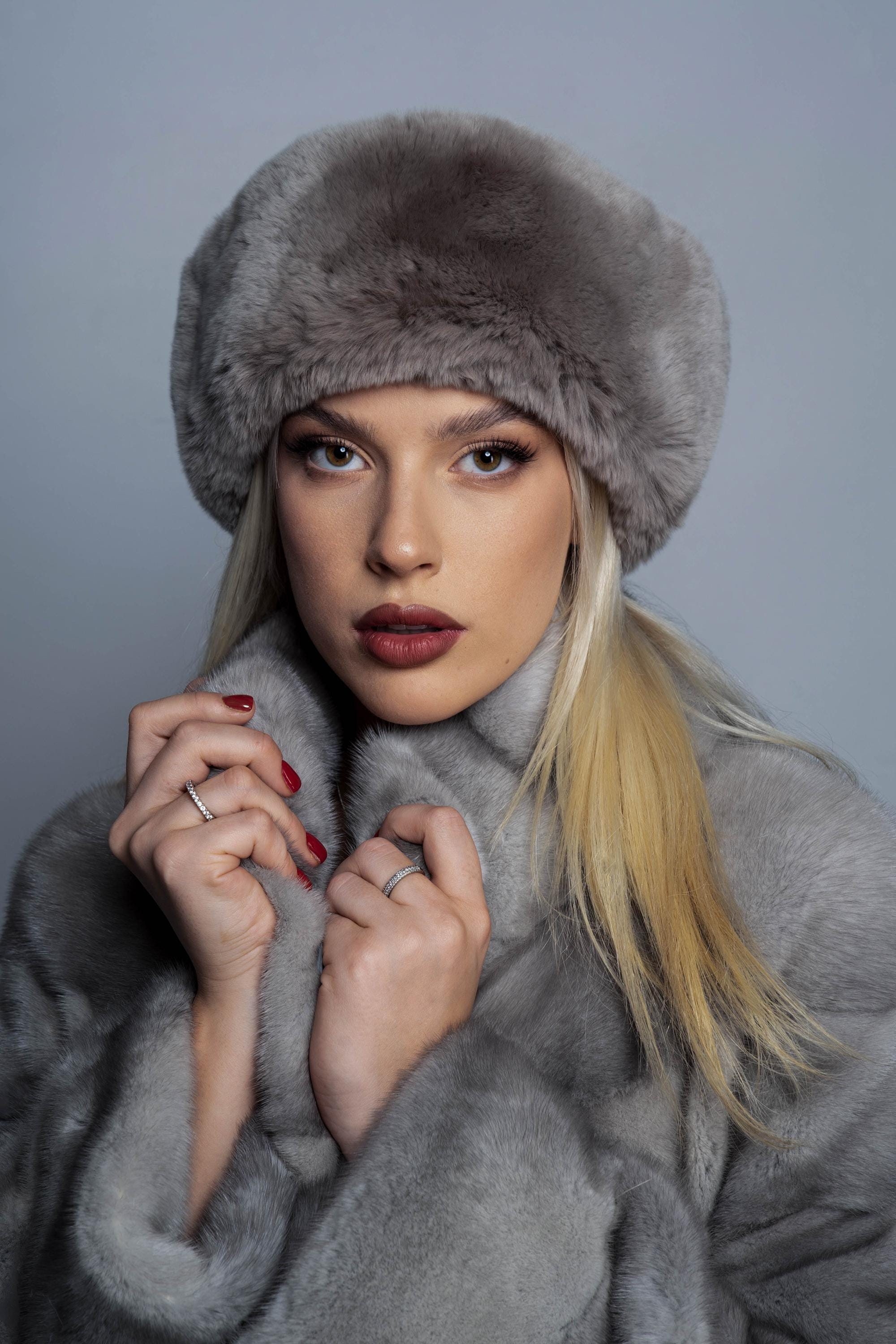 Grey Rex Rabbit Fur Headband - Etsy