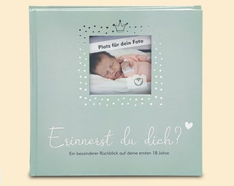 Memory album from the first 18 years as a birth gift