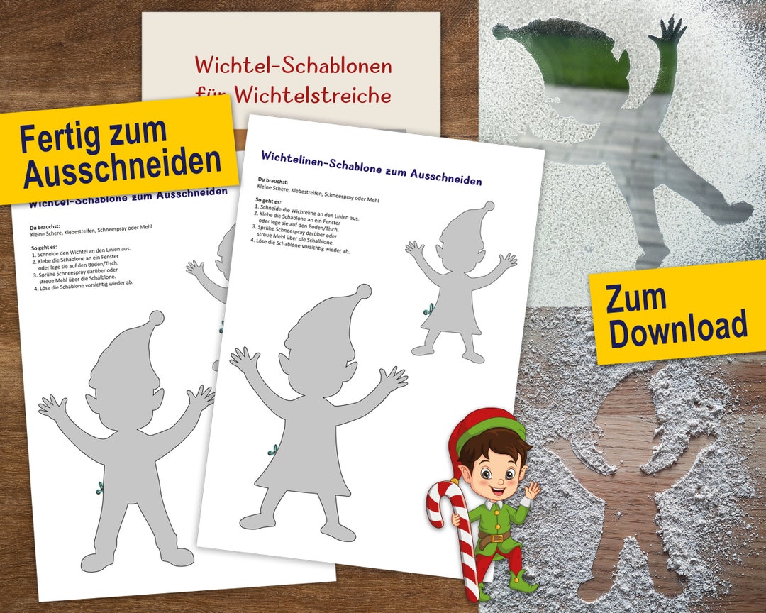 Wichtel Schablone zum Ausdrucken Perfekt für - Etsy.de