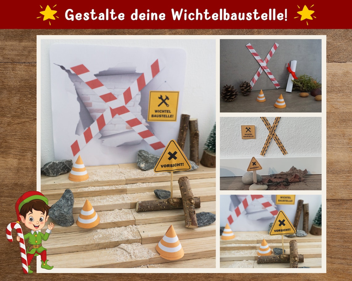 Wichtel Baustelle Zum Ausdrucken Und Basteln Perfekt Für - Etsy