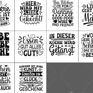 10 sayings for the kitchen in a bundle - plotter files for download