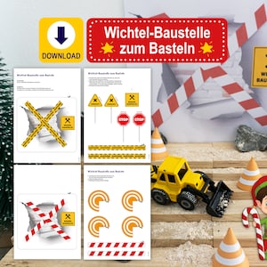 Gnome construction site to print out and craft - perfect for your gnome world to start at Christmas