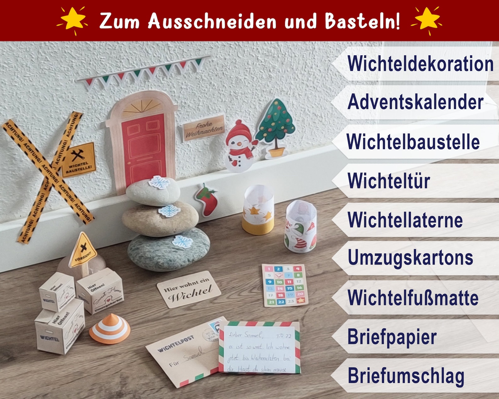 Riesen Wichtel Zubehör Set zum Ausdrucken und Basteln Etsy.de