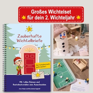 B-Ware: Wichtelbriefe für dein 2. Wichtel-Jahr, inkl. Wichtelzubehör/Zubehör wie Wichteltür – Wichtel Briefe Post Set –
