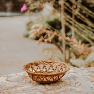 Small Rattan Bowl, Rattan Basket, Handwoven Basket, Wicker Basket, Straw Basket, Little Basket, Summer Decor, Wall Basket, Wedding Gift
