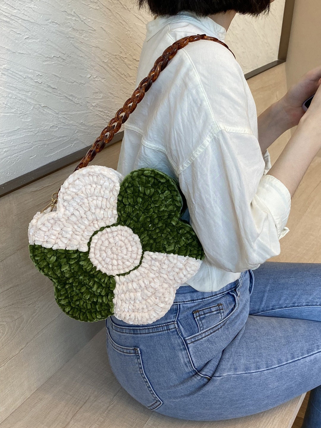 Color Clash Flower Crochet Bag Pattern CCFB-02 Crochet - Etsy