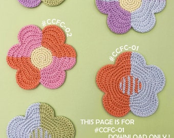 Coffee Mug Rug Crochet | Cute Mug Rug | Handmade Cup Coaster | Flower Mug Rug | DIY Crochet Gift | PDF Pattern
