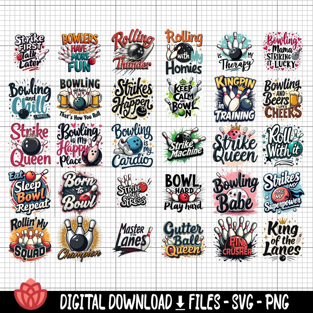 Nice Rack Bowling Svg Fun Bowling Quotes SVG Bundle, Party Game Designs (digital Download) - Etsy