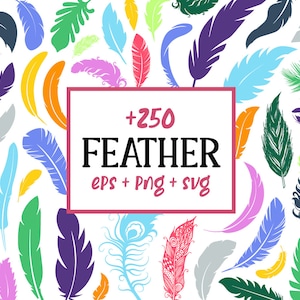 Feder svg bunde, Feder Silhouttes, Feder Clipart, Feder svg, Feder Vektor, Tattoo Feder, Boho Federn svg, Vögel Feder svg