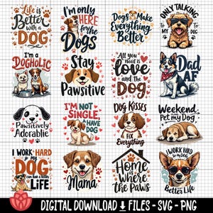 犬の svg バンドル、面白い犬の名言 svg、犬好きのデザイン svg、ペットの犬のグラフィック svg、犬のお母さん svg、子犬の名言 svg、犬好きのギフト svg