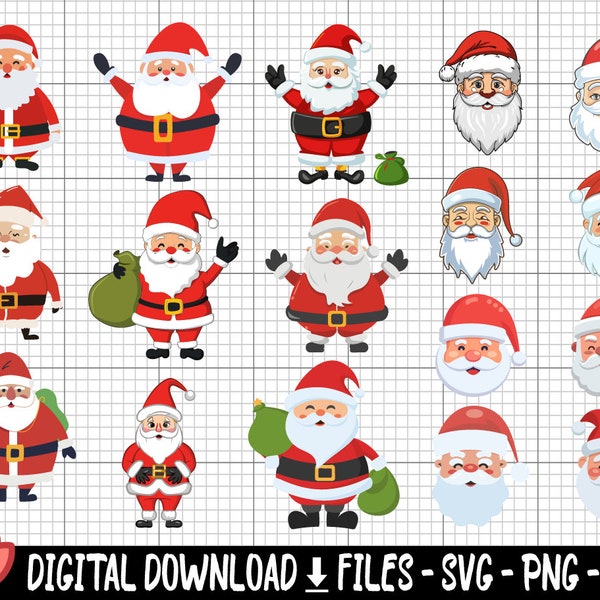 Santa Claus svg, ClipArt, fun, claus, santa, face, gift, santa claus, snowman, happy, cartoon, illustration, december, head, portrait