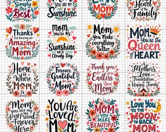 Muttertags-Zitate SVG-Bundle, Mama Wertschätzung Designs (Digitaler Download)
