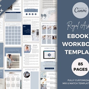 Ebook & Workbook Template | Editable in Canva | Course Workbook, Entrepreneur Ebook, Business Lead Magnet | Worksheets, Checklists, Planners