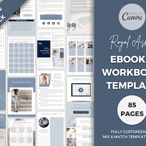 Ebook & Workbook Template | Editable in Canva | Course Workbook, Entrepreneur Ebook, Business Lead Magnet | Worksheets, Checklists, Planners