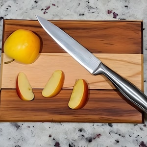 Small Teak Cutting Board, 8x6x1 Mini Cutting Board for Cocktail Garnishes, Charcuterie & Bar Prep