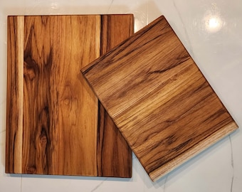 Handmade Teak Cutting Board: Durable Kitchen Chopping Block (15"x12")