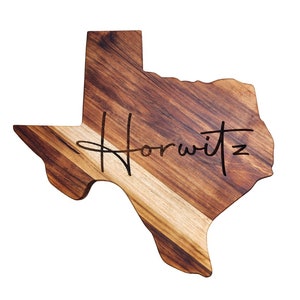 Engraved Handcrafted Texas Cutting Board