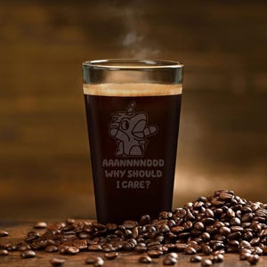 Unicorse - Bluey Pint Beer Glass
