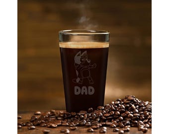 Bandit Heeler - Bluey Dad Pint Beer Glass