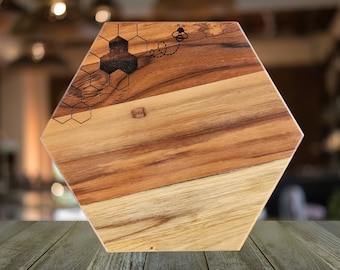 Handcrafted Honeycomb Shaped Cutting Board