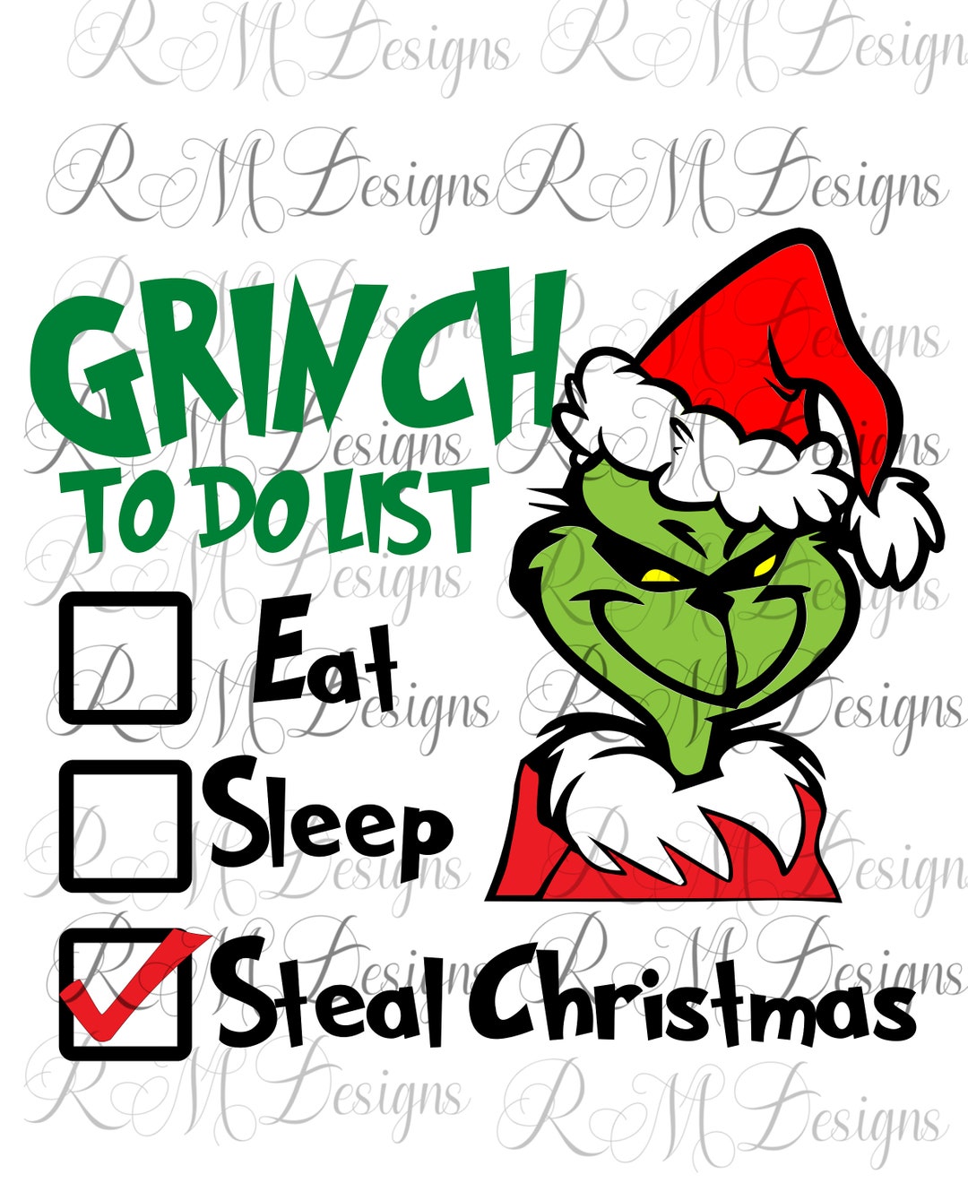 Grinch to Do List Png, the Grinch, Grinch Png , Grinch Shirt Png - Grinch List Of Things To Do Shirt