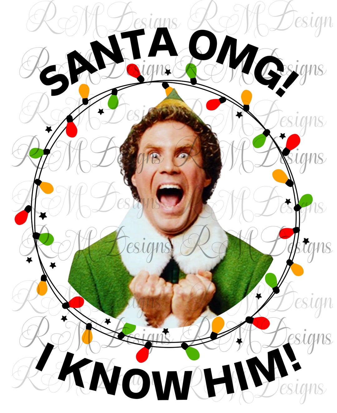 Buddy the Elf, Santa Omg I Know Him Funny Christmas Shirt, Family ...