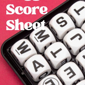 Boggle Score Book | Easy Printable Boggle Score Book | Boggle Time for ...