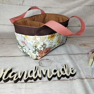 Utensilio mit mehreren Fächern und Tragegriff, Musikboxtasche, Tasche Blumen retro