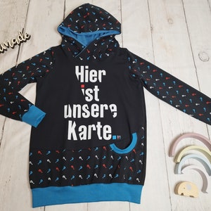 Gr. 152, Hoodie, Pullover mit Kapuze, die drei ??? Karte