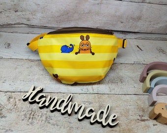 Bum bag, crossbody bag in 2 sizes, sent with the mouse, yellow