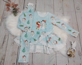 Set, Tunika, Kleid, Leggins, Mädchen, Weihnachten/Winter, Gr. 98-128