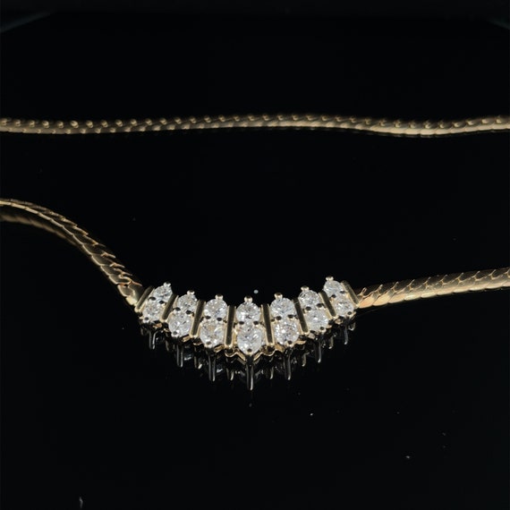 14k Gold and Diamonds necklace, 1 carat