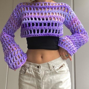 Crochet Mesh Jumper/ Shrug Pattern image 3