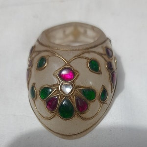 Antique Mughal アンティーク ムガル エナメル 鳥モチーフ リング Antique Mughal アンティーク ムガル エナメル 鳥モチーフ リング