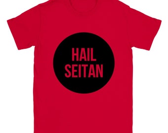 Hail Seitan Women's T-Shirt - Vegan Funny Graphic Tee, Premium Cotton Regular Fit - View #5