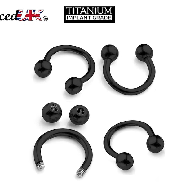 Black Horseshoe Septum Ring Etsy