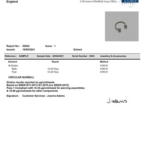 Hufeisen Barbell, Septum Ring, Nasenring, 00G, 0G, 1G, 2G, 4G, 6G, 8G, 10G, 12G, 14G 16G, 18G Größen 6mm bis 19mm Bild 3