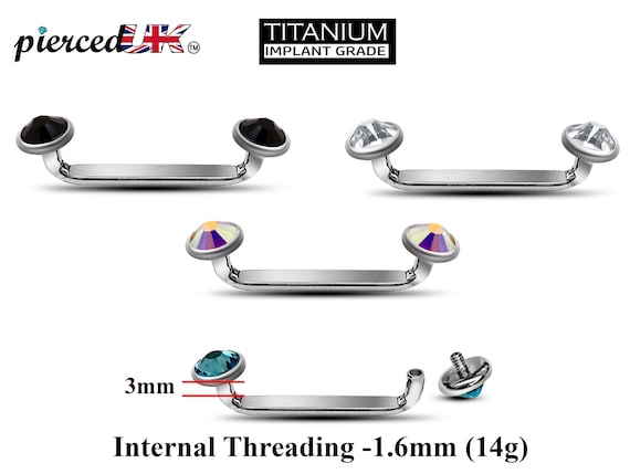 Surface piercing barbell sale