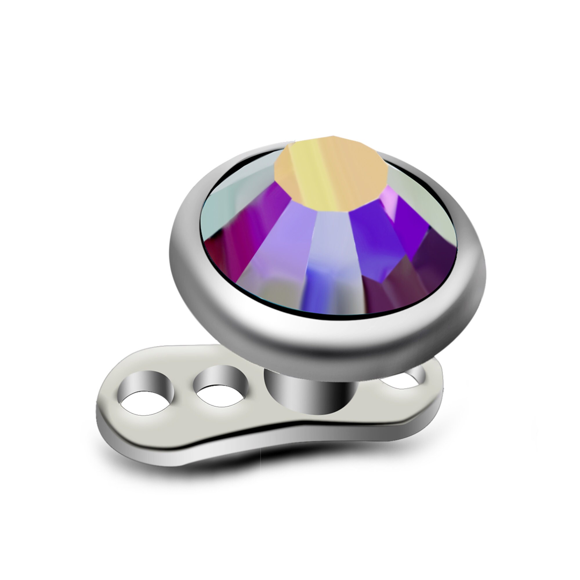 Piercing Microdermal 14G IMINI - Zircone Cubique, Acier Chirurgical 316L, Pour Lèvres, Sourcils...