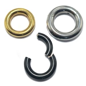 Titanium Prince Albert Piercing Segment Ring 12G 10G 8G 6G 4G 2G 1G 0G 00G Body Jewellery for Male Genitals, Nose Hoop - 1pc each order