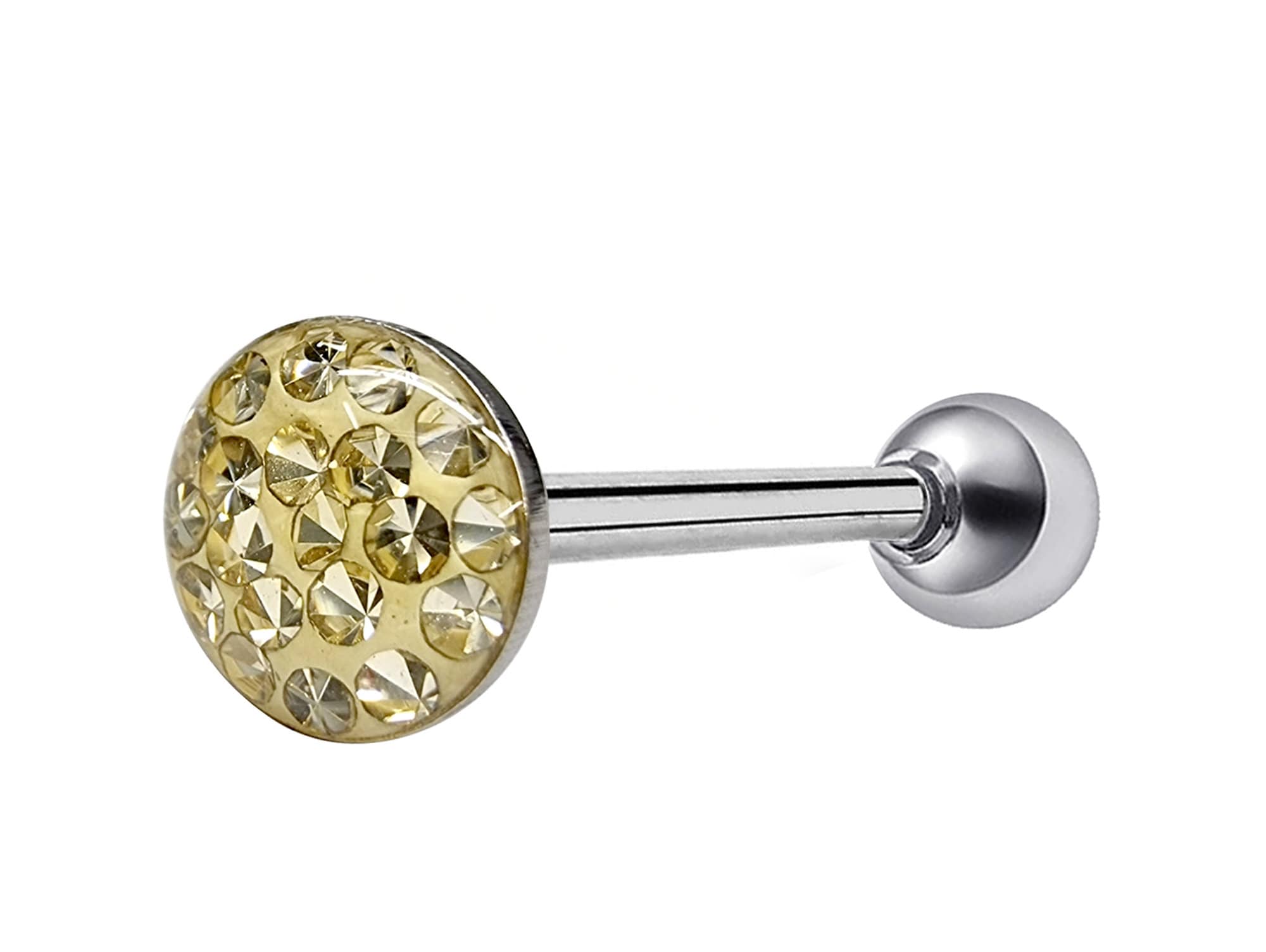 Barretta Per Piercing Alla Lingua In Titanio - Design A Stella, Filettatura Interna, 14G/1.6mm - Foto 7