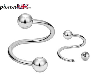 Details about 1-2PC Barbell 16G Helix Piercing Spiral Piercing 3mm Balls 8mm-10mm 5/16"-3/8" Details about 1-2PC Barbell 16G Helix Piercing Spiral Piercing 3mm Balls 8mm-10mm 5/16"-3/8"