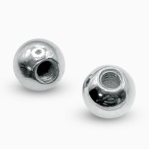 Threaded 14K White Gold Piercing Balls Replacement, Attachment Loose Parts for Barbells, Labrets, Horseshoe - Handmade Body Jewellery