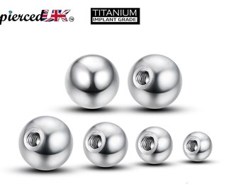 Titanium Replacement Balls, Piercing kit - 1pc to 10pcs Loose parts for Barbells, Horseshoe Piercing, Curved Barbell, Labrets, Septum Rings